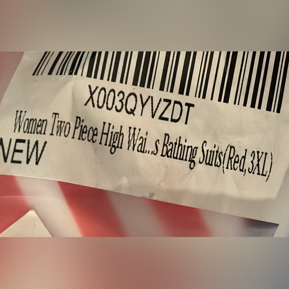 🚘Red and Blue Star-Striped Swimsuit NWOT 2 piece swim suits American flag design - Picture 8 of 13